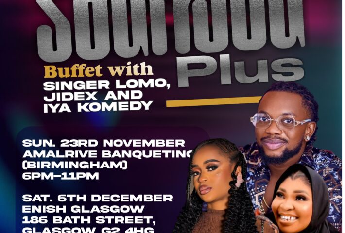 Soulfood Plus – Buffet with Singer Lomo, Jidex and Iya Komedy